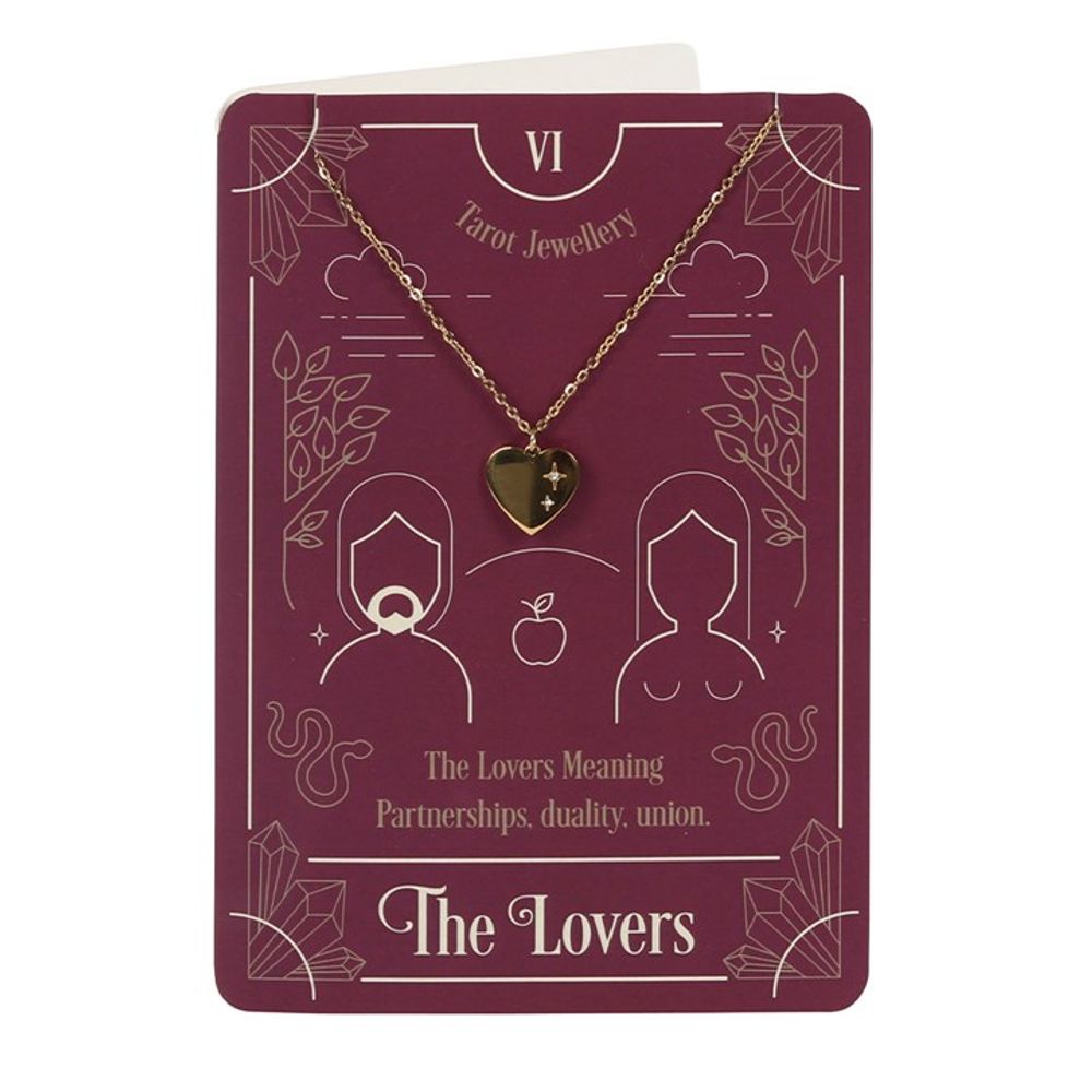 The Lovers Tarot Necklace on Greeting Card N/A