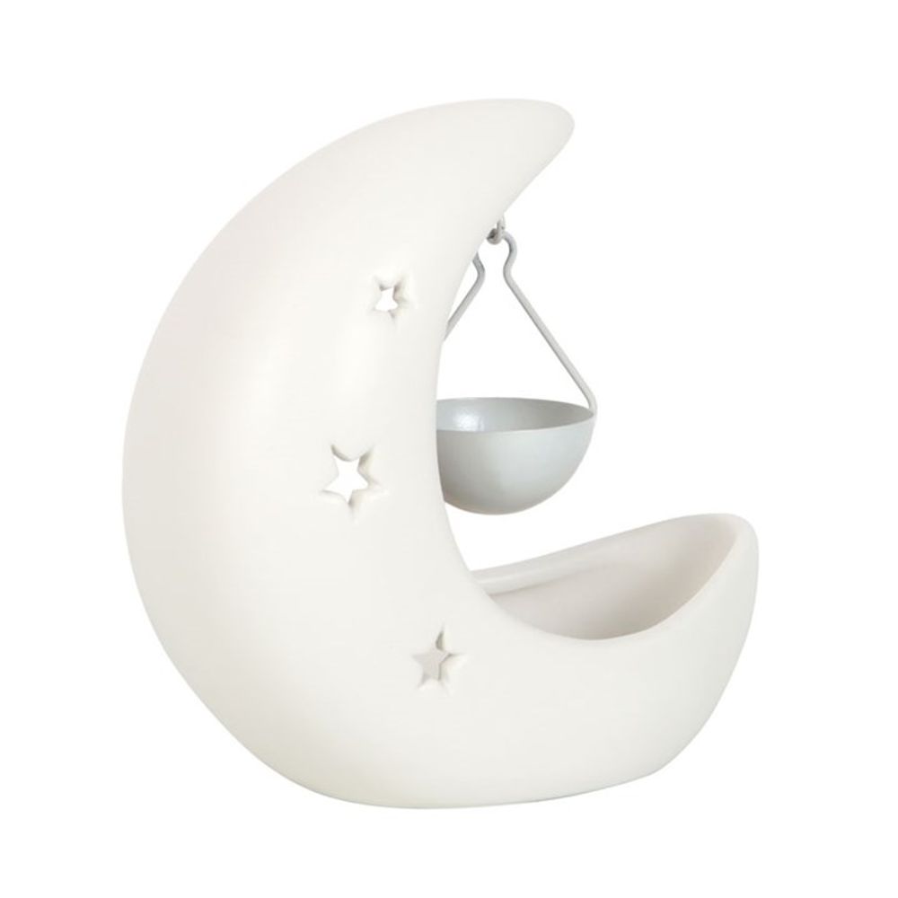 White Crescent Moon Hanging Oil Burner N/A