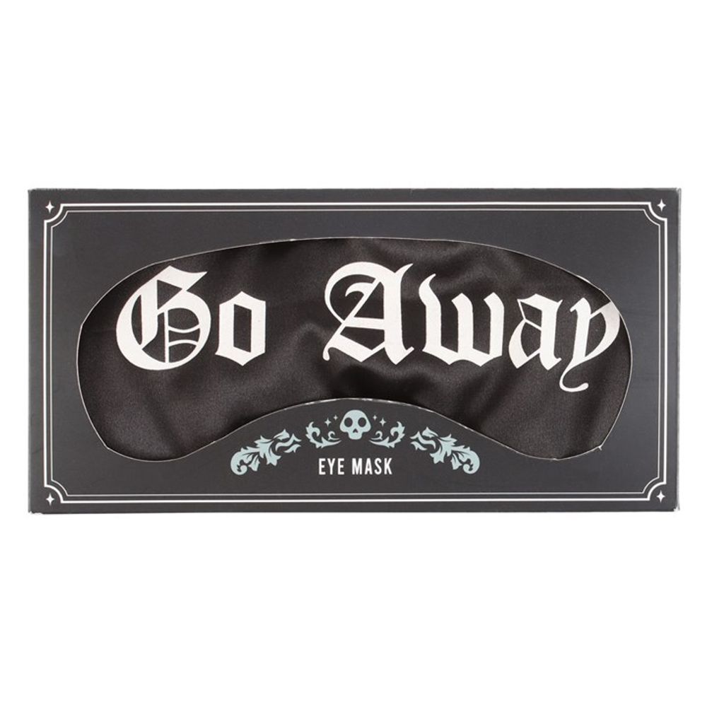 Go Away Gothic Satin Sleep Mask N/A