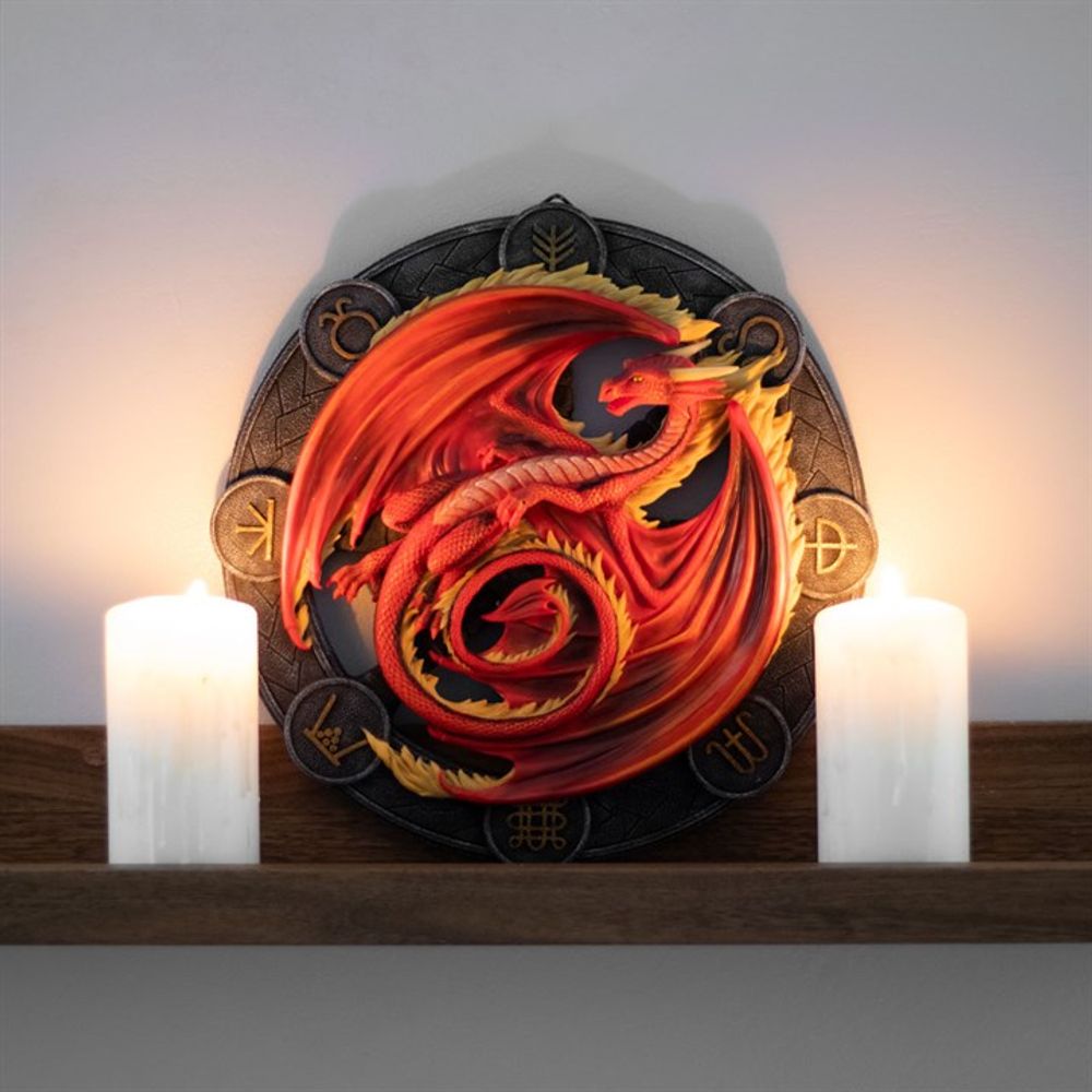 Beltane Dragon Resin Wall Plaque by Anne Stokes N/A