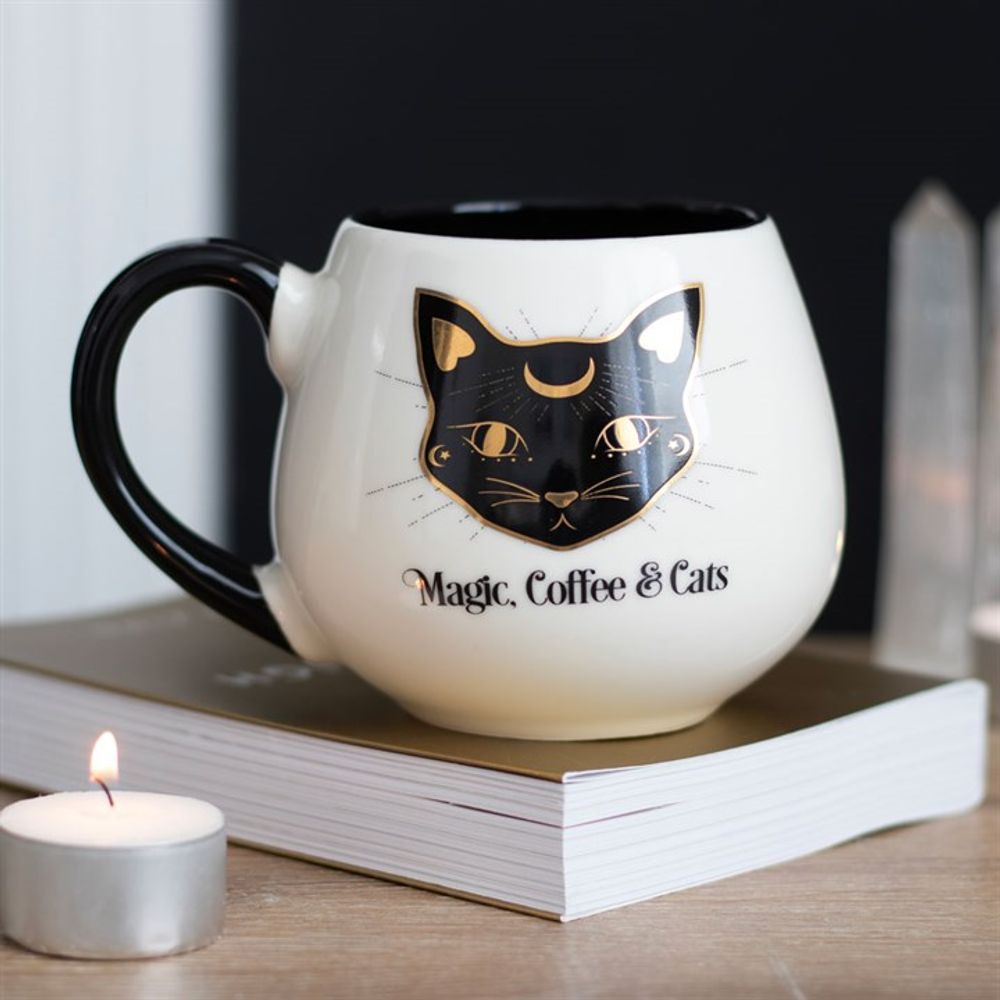 Magic, Coffee & Cats Rounded Mug N/A