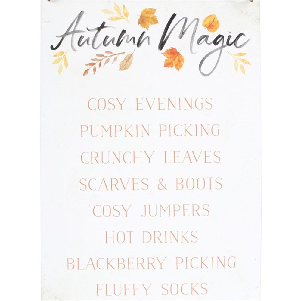 Autumn Magic Metal Hanging Sign N/A