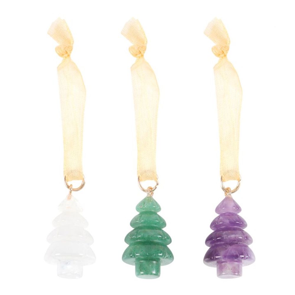 Set of 3 Crystal Christmas Tree Decorations N/A