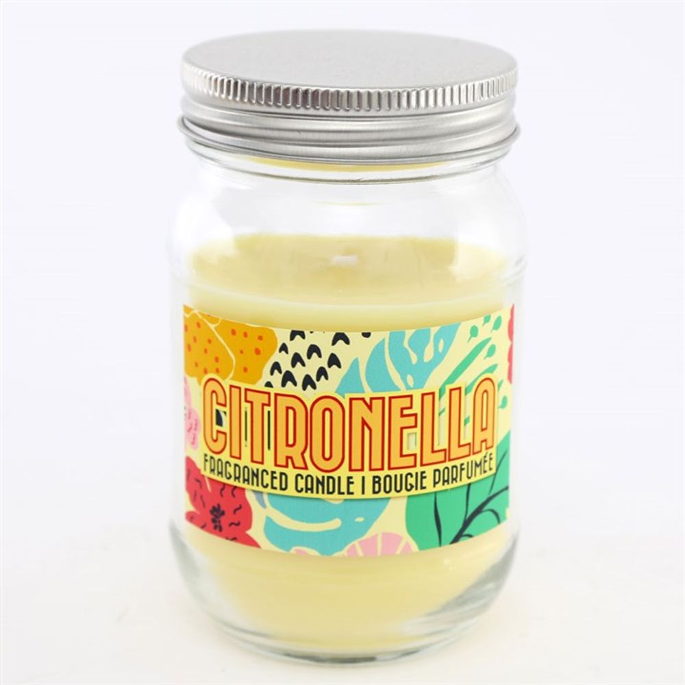 12cm Citronella Mason Jar Candle N/A