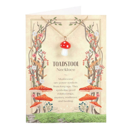 Toadstool Charm Necklace Card N/A