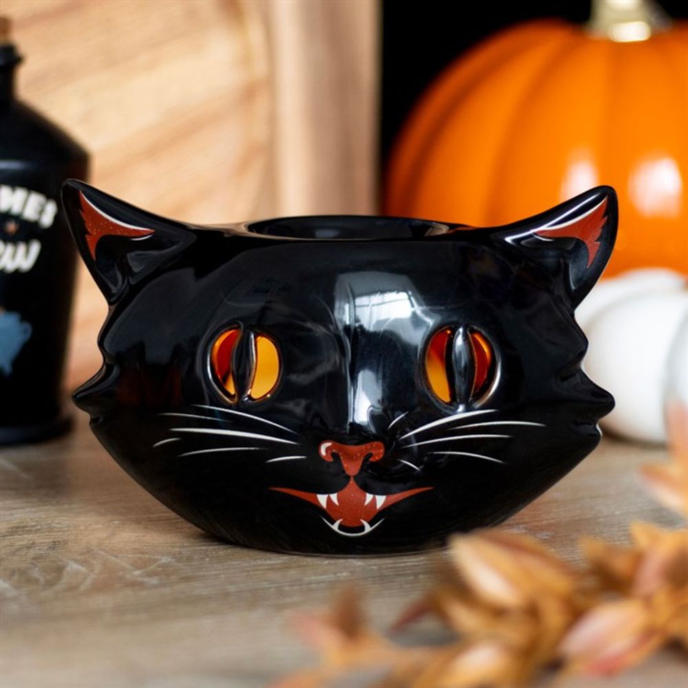 Spooky Black Cat Oil Burner N/A