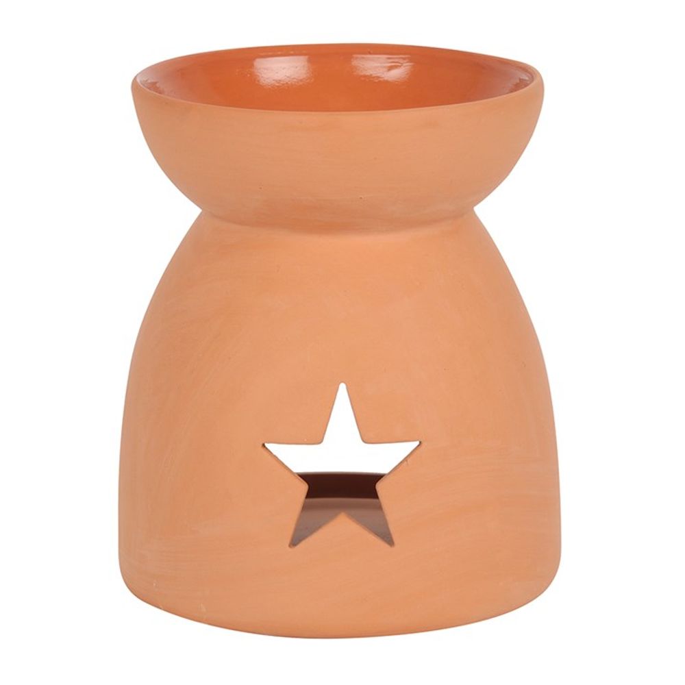 Star Cutout Terracotta Effect Oil Burner N/A