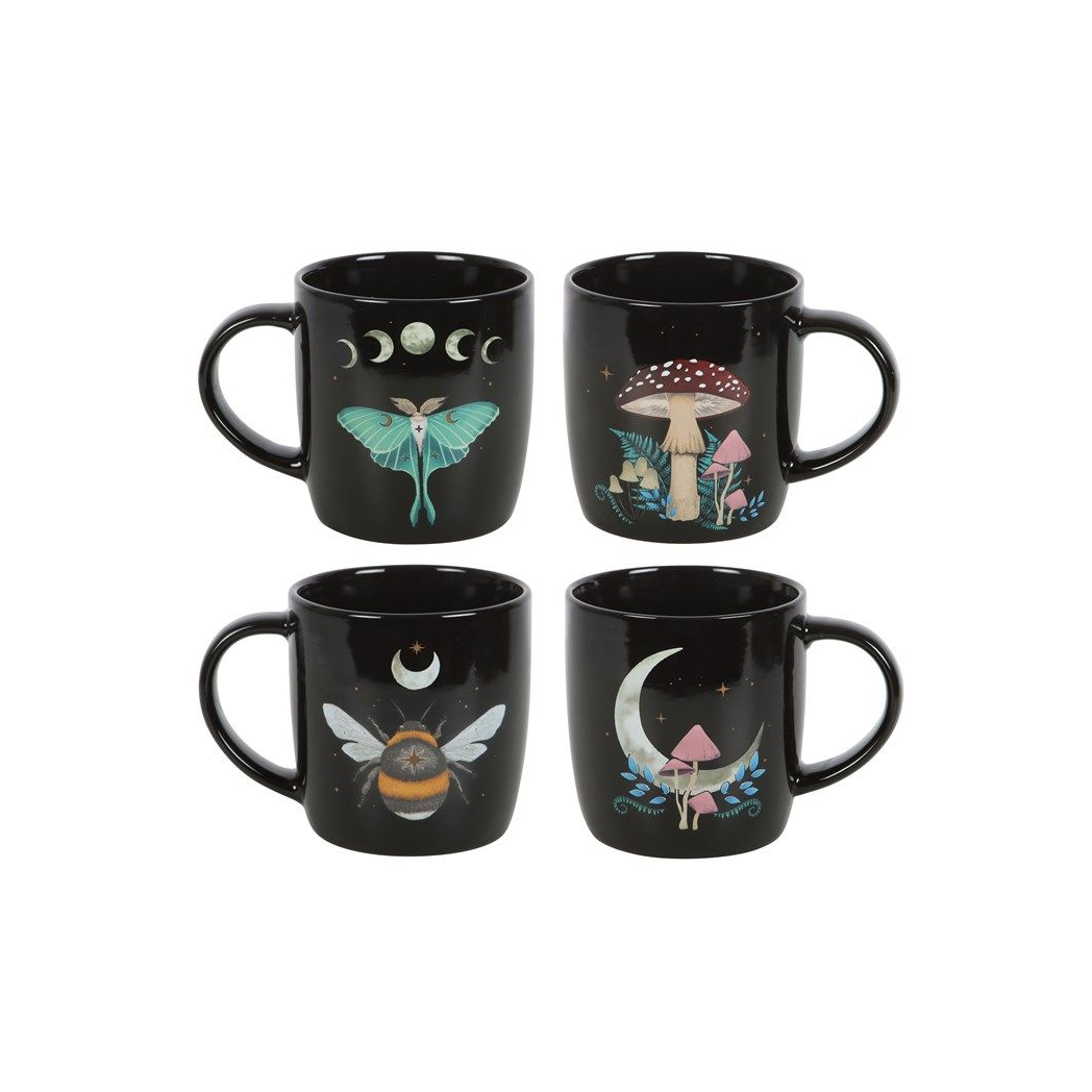 Set of 4 Dark Forest Mugs N/A