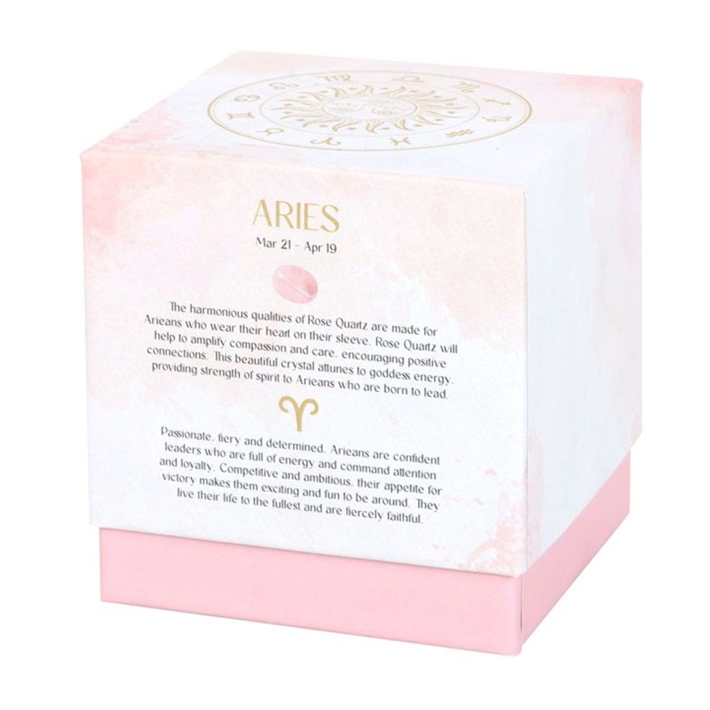 Aries Cedarwood Gemstone Zodiac Candle N/A