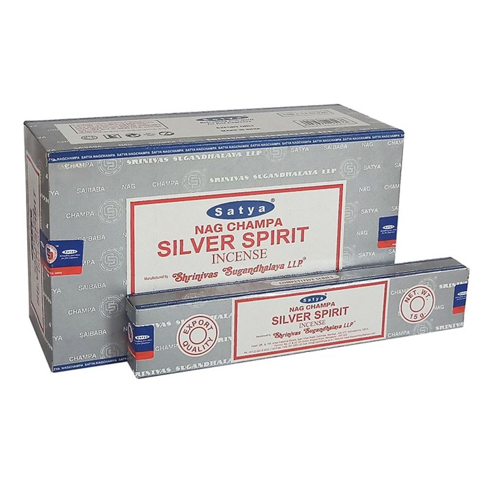 Set of 12 Packets of Silver Spirit Incense Sticks by Satya N/A