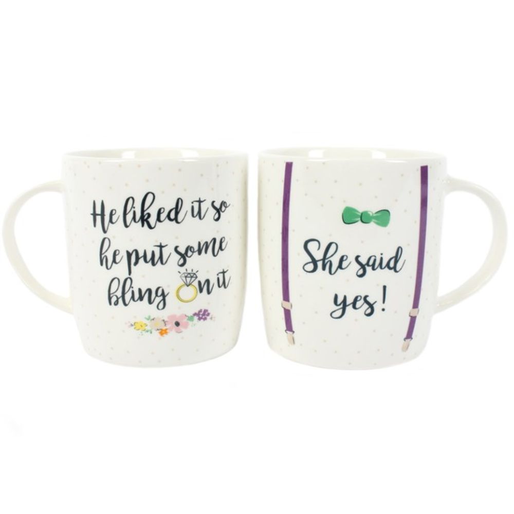 Set of 2 She Said Yes Mugs N/A