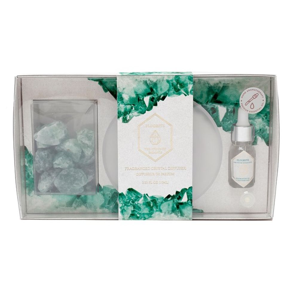 Green Fluorite Crystal Oil Diffuser Tray N/A