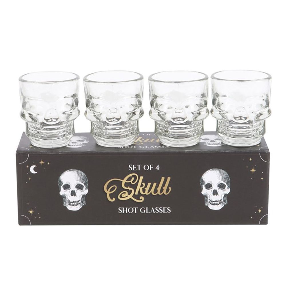 Set of 4 Skull Shot Glasses Set N/A