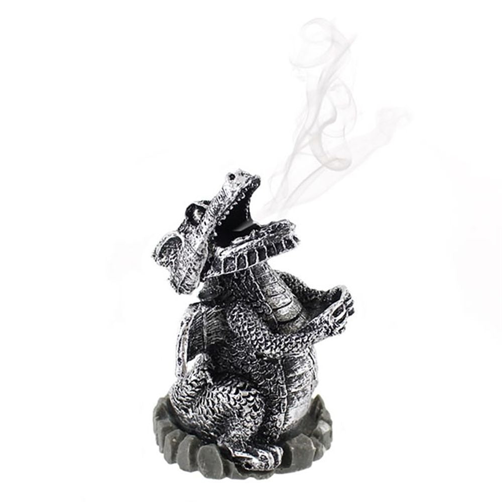 Silver Dragon Incense Cone Holder N/A