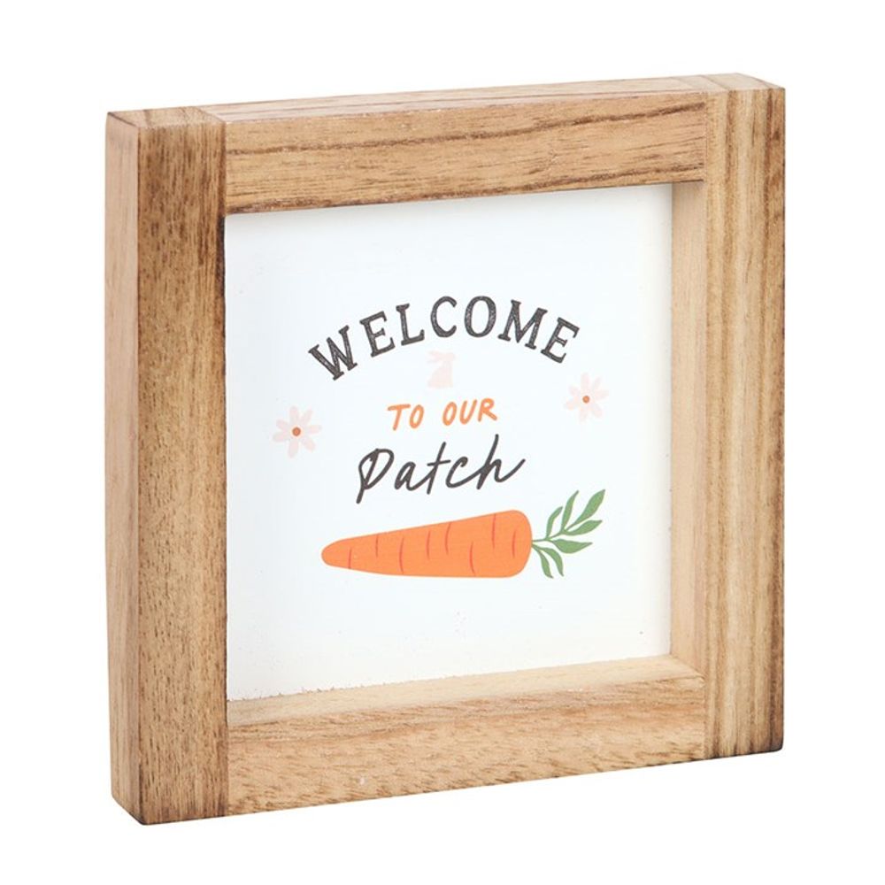 Welcome to Our Patch Wooden Frame Sign N/A