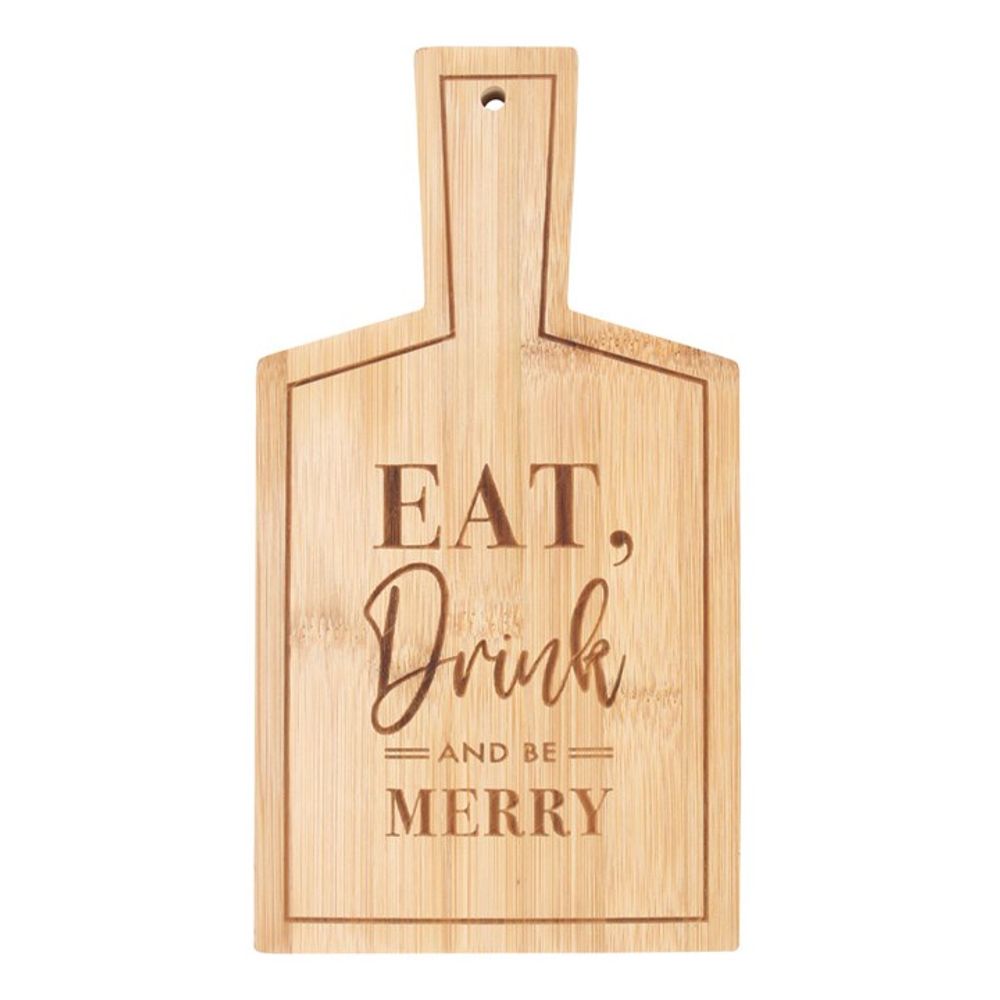 Eat, Drink and Be Merry Bamboo Serving Board N/A