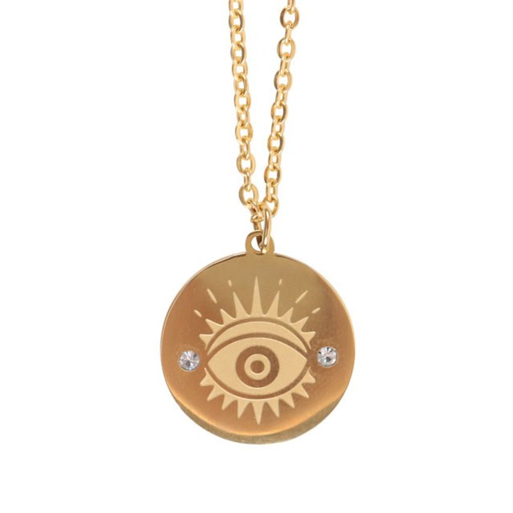 Gold Toned All Seeing Eye Necklace N/A