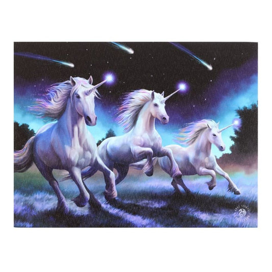 25x19cm Shooting Stars Canvas Plaque by Anne Stokes N/A