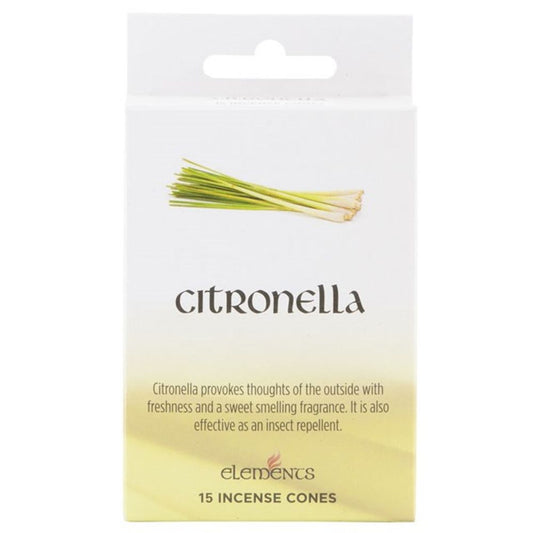 Set of 12 Packets of Elements Citronella Incense Cones N/A