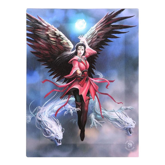 19x25cm Air Element Sorceress Canvas Plaque by Anne Stokes N/A