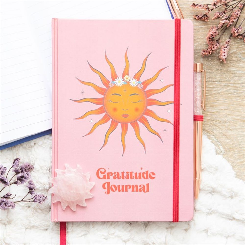 The Sun Gratitude Journal with Rose Quartz Pen N/A