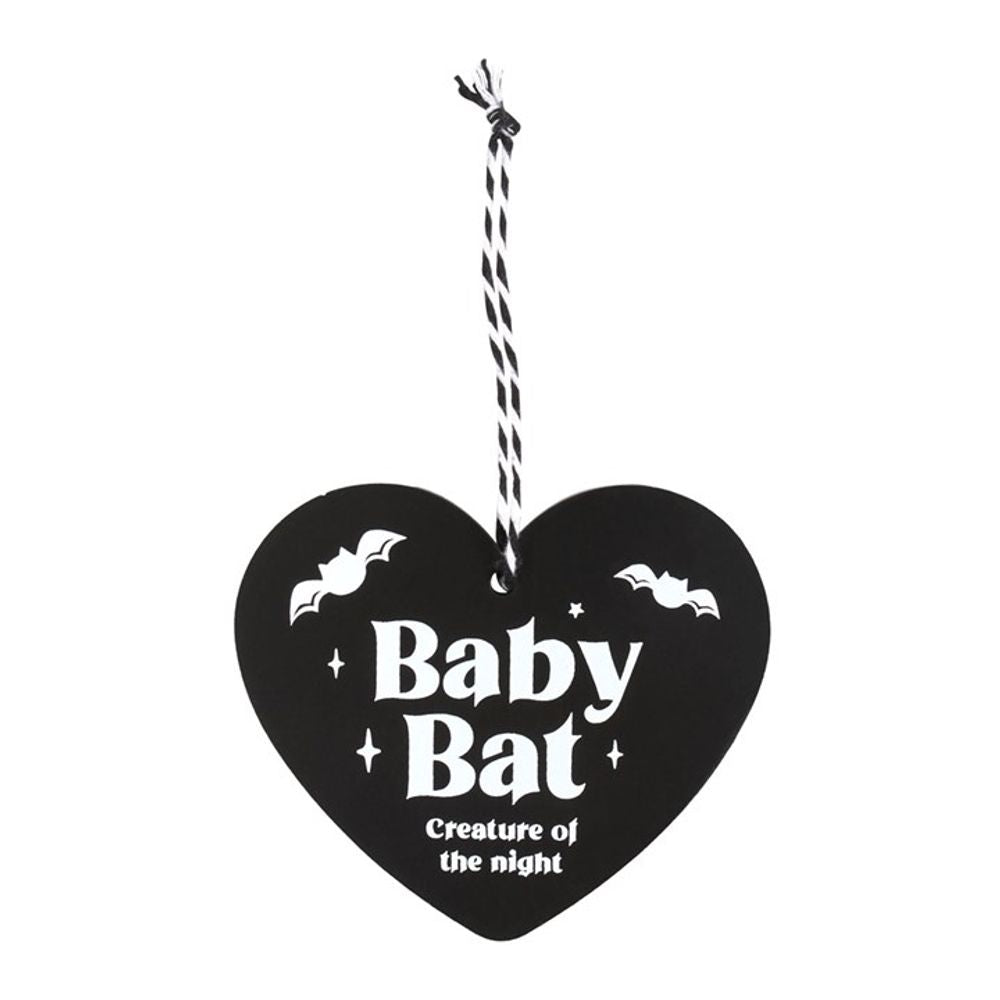 Baby Bat Hanging Heart Sign N/A