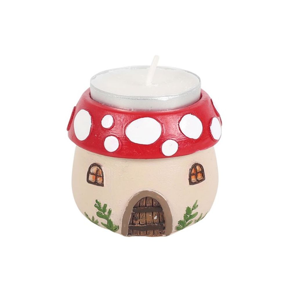 Mushroom House Resin Tealight Holder N/A