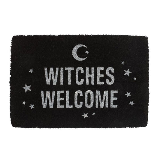 Black Witches Welcome Doormat N/A