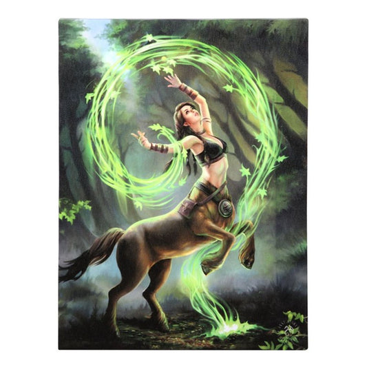 19x25cm Earth Element Sorceress Canvas Plaque by Anne Stokes N/A