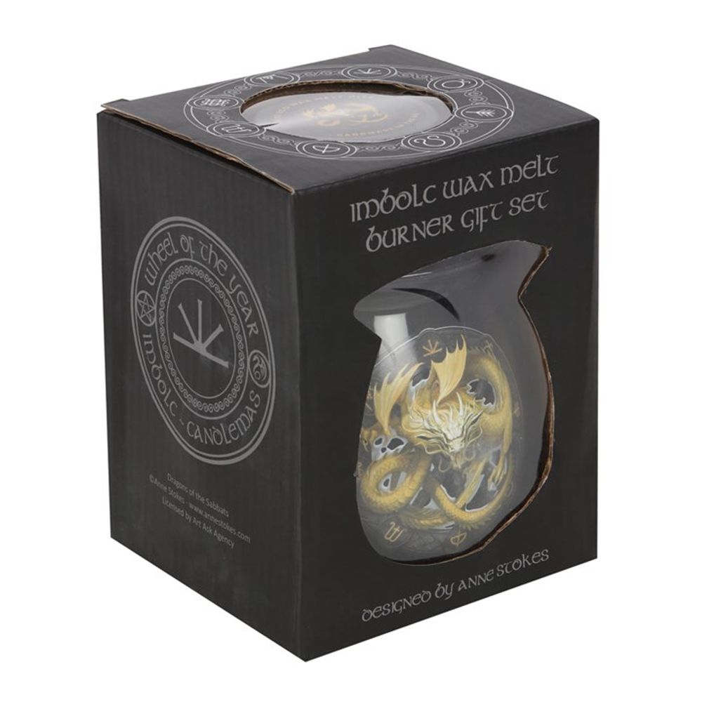 Imbolc Wax Melt Burner Gift Set by Anne Stokes N/A