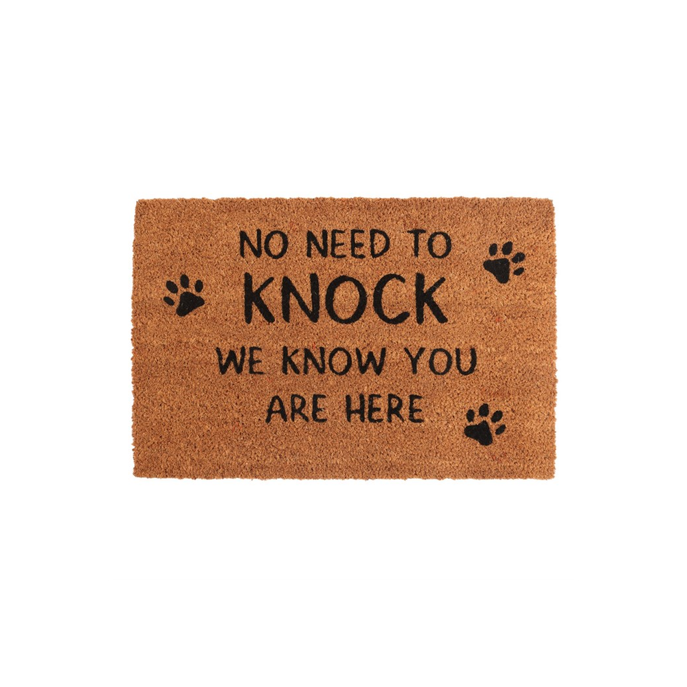 Natural No Need To Knock Dog Doormat N/A