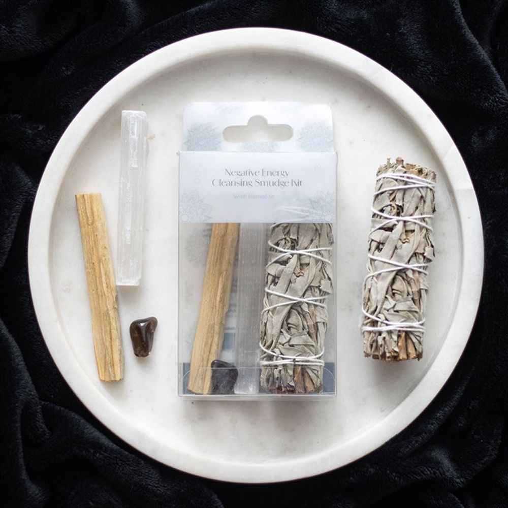 Negative Energy Smudge Kit with Hematite N/A