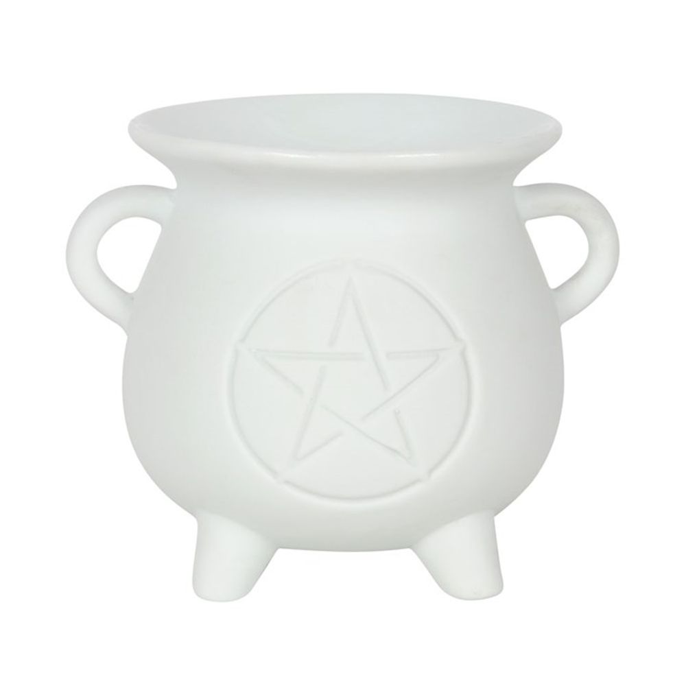 White Pentagram Cauldron Oil Burner N/A