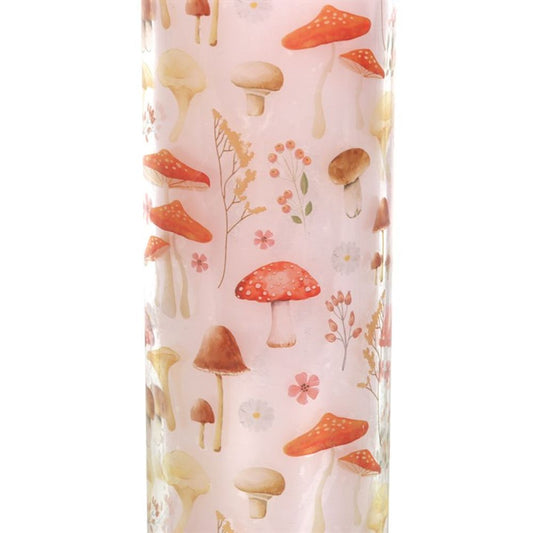 Mushroom Print Enchanted Forest Tube Candle N/A