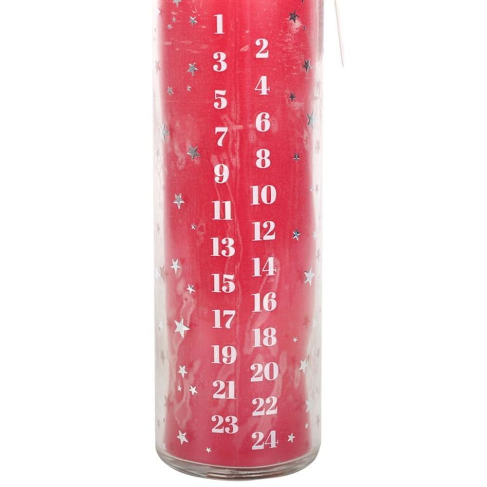 Red Vanilla Advent Tube Candle N/A