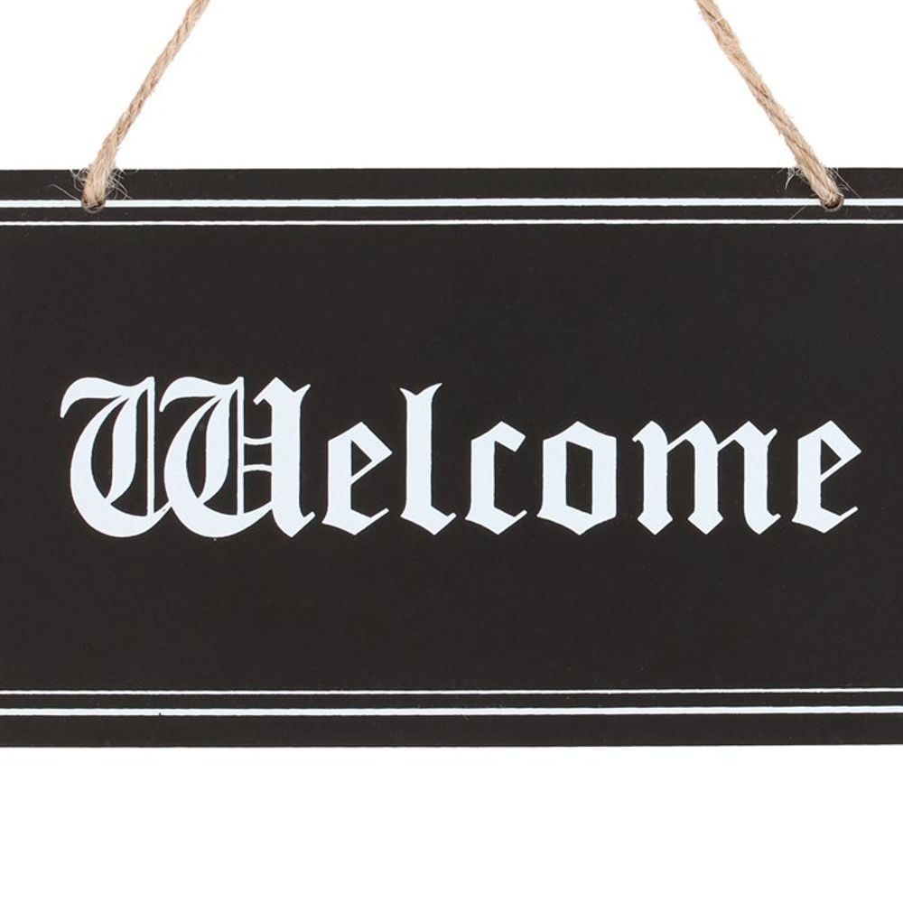 Gothic Welcome Hanging Sign N/A