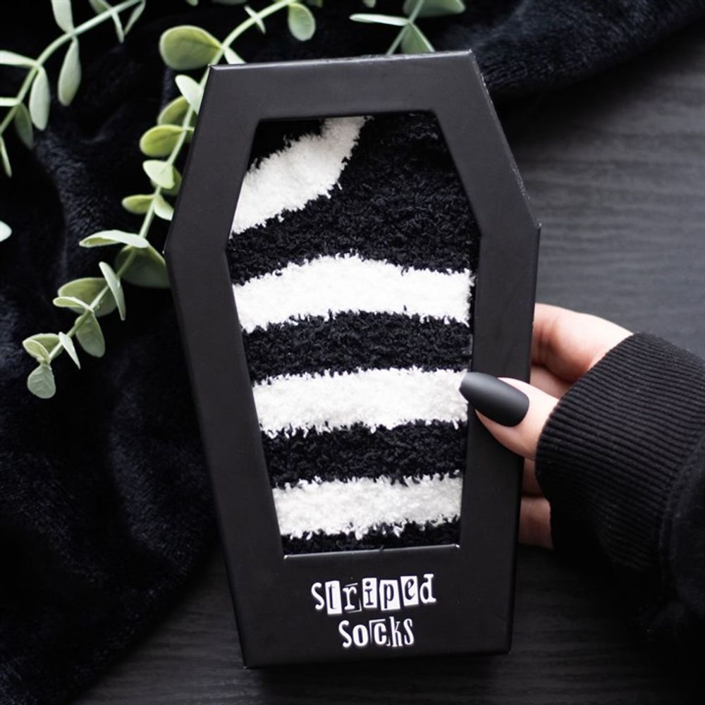 Striped Socks in Coffin Gift Box N/A