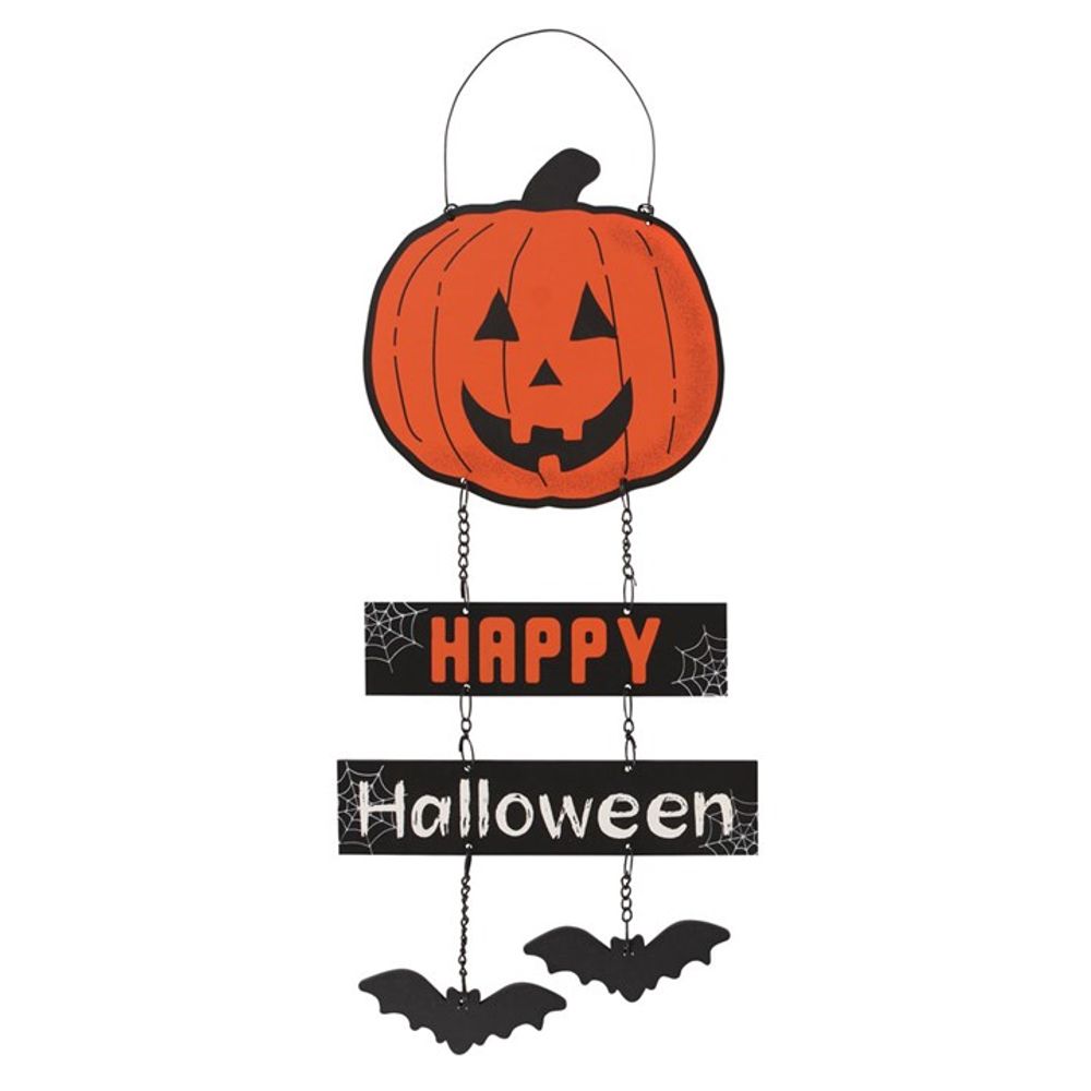 Happy Halloween Pumpkin Chain Sign N/A