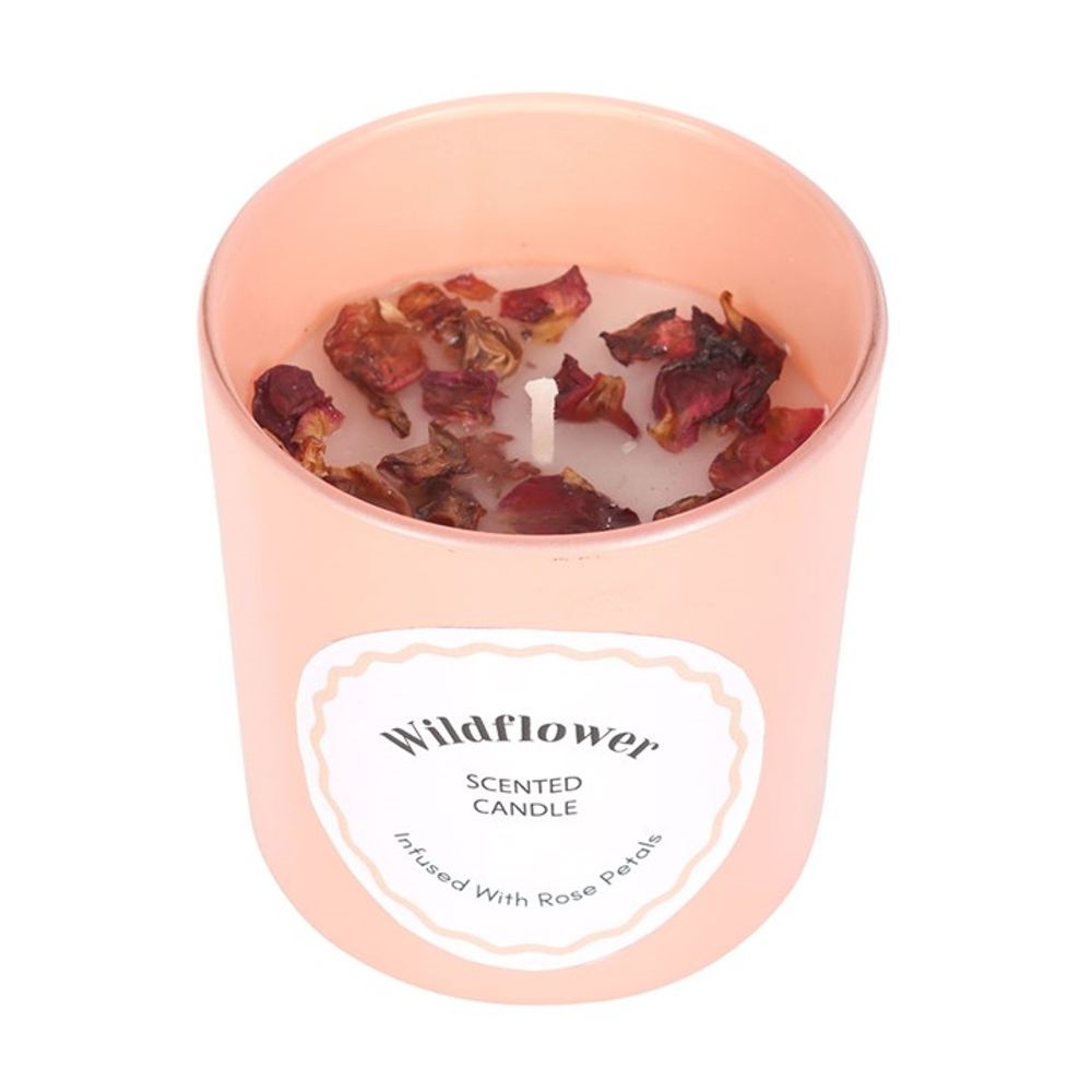 Wildflower Candle with Rose Petals N/A