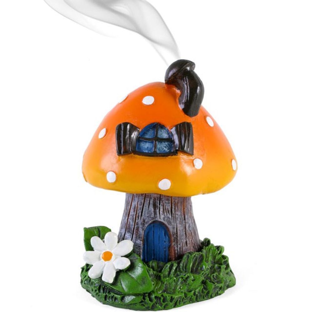 Orange Smoking Toadstool Incense Cone Holder N/A