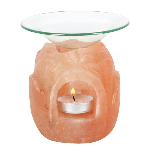 Lotus Flower Shaped Himalayan Salt Oil Burner N/A