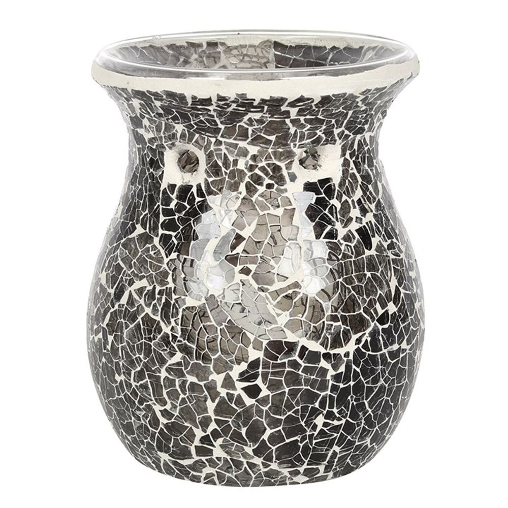 Large Gunmetal Grey Crackle Oil Burner N/A