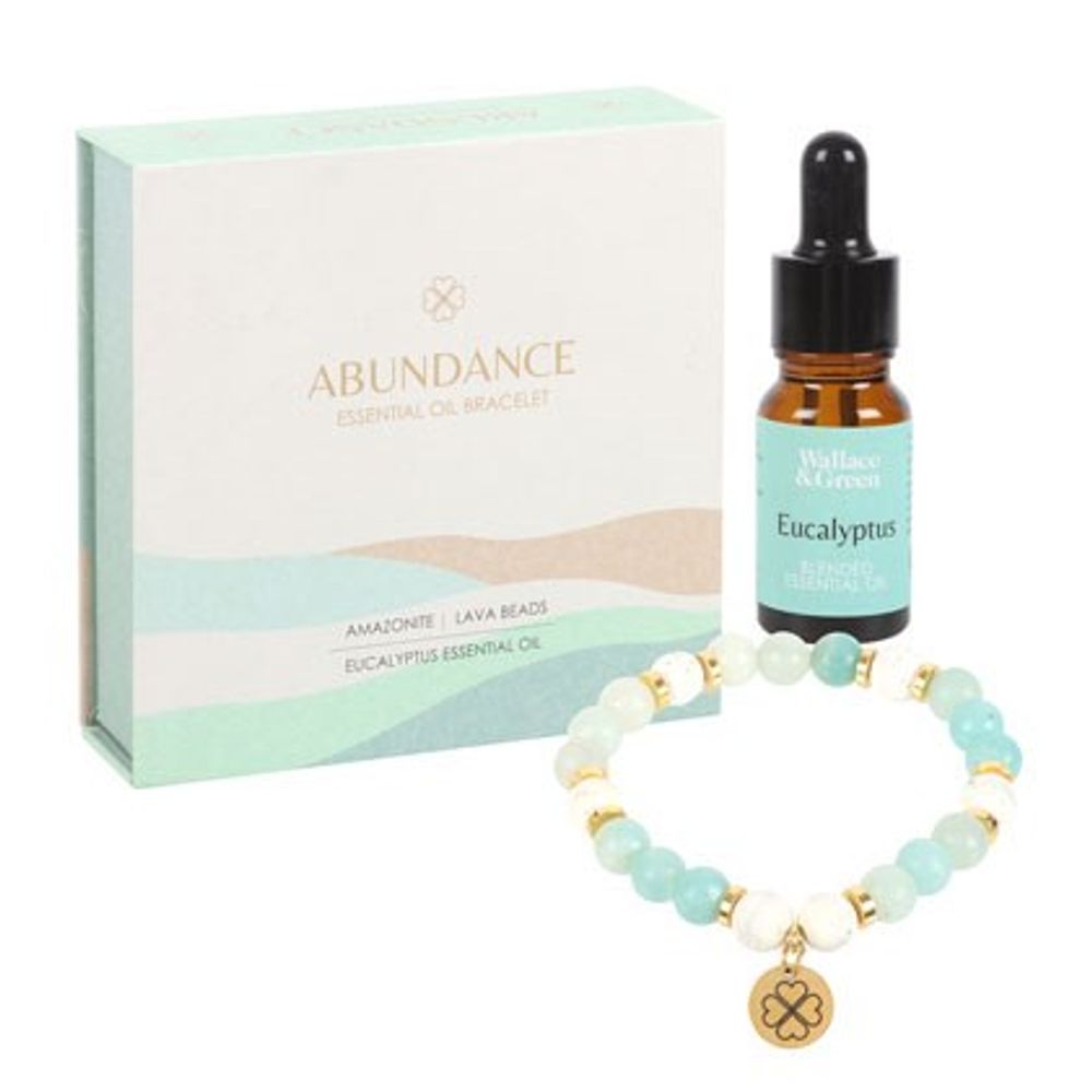 Abundance Amazonite Crystal Essential Oil Bracelet N/A