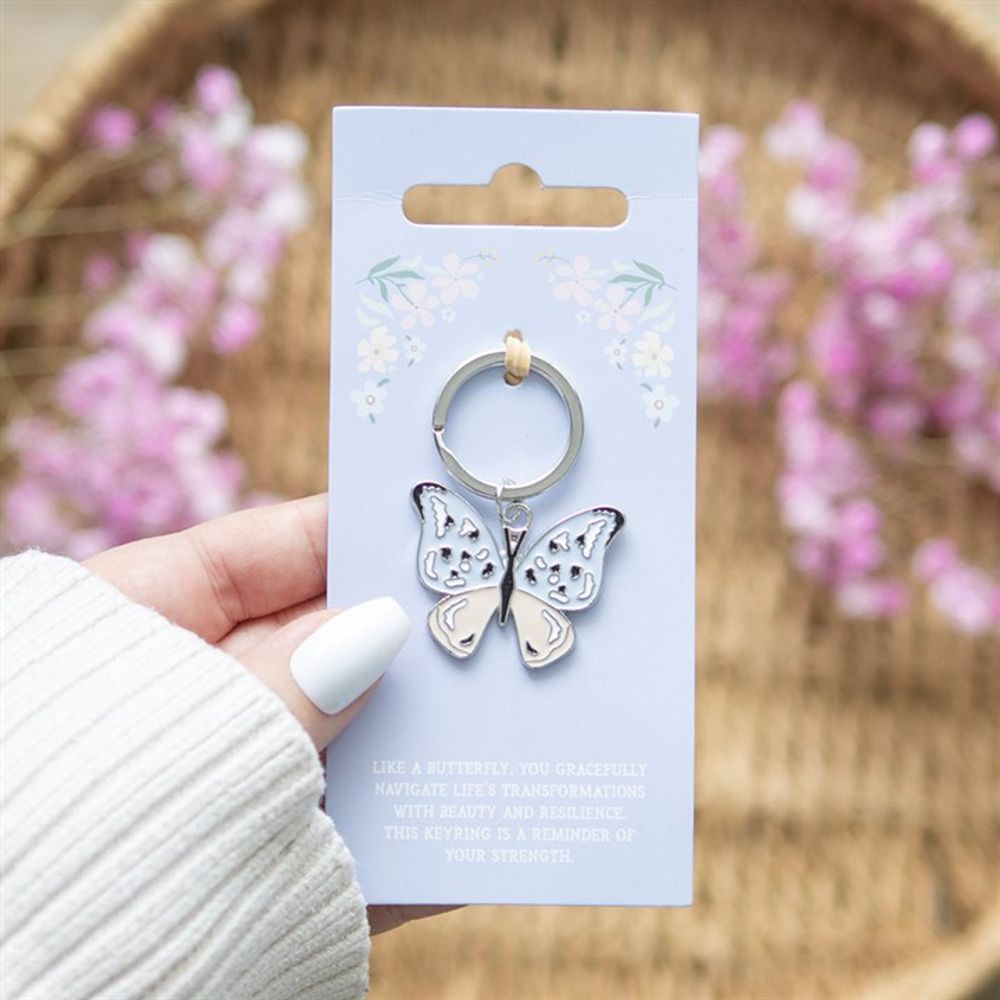 Silver Butterfly Keyring N/A