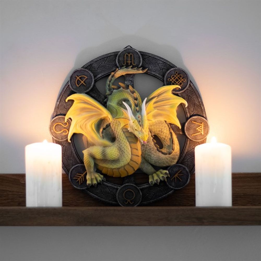 Mabon Dragon Resin Wall Plaque by Anne Stokes N/A