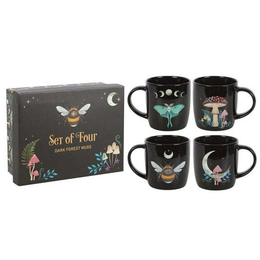 Set of 4 Dark Forest Mugs N/A