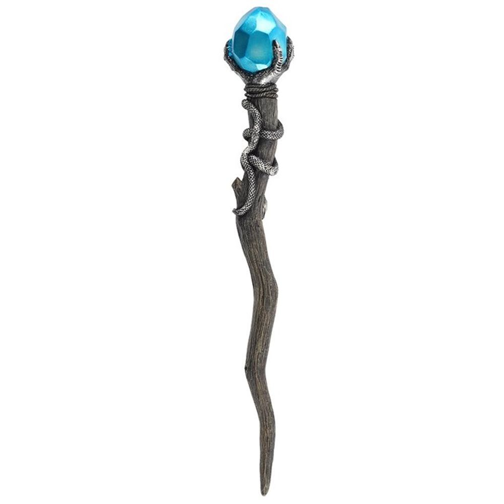 Silver Claw Wand with Blue Gem N/A