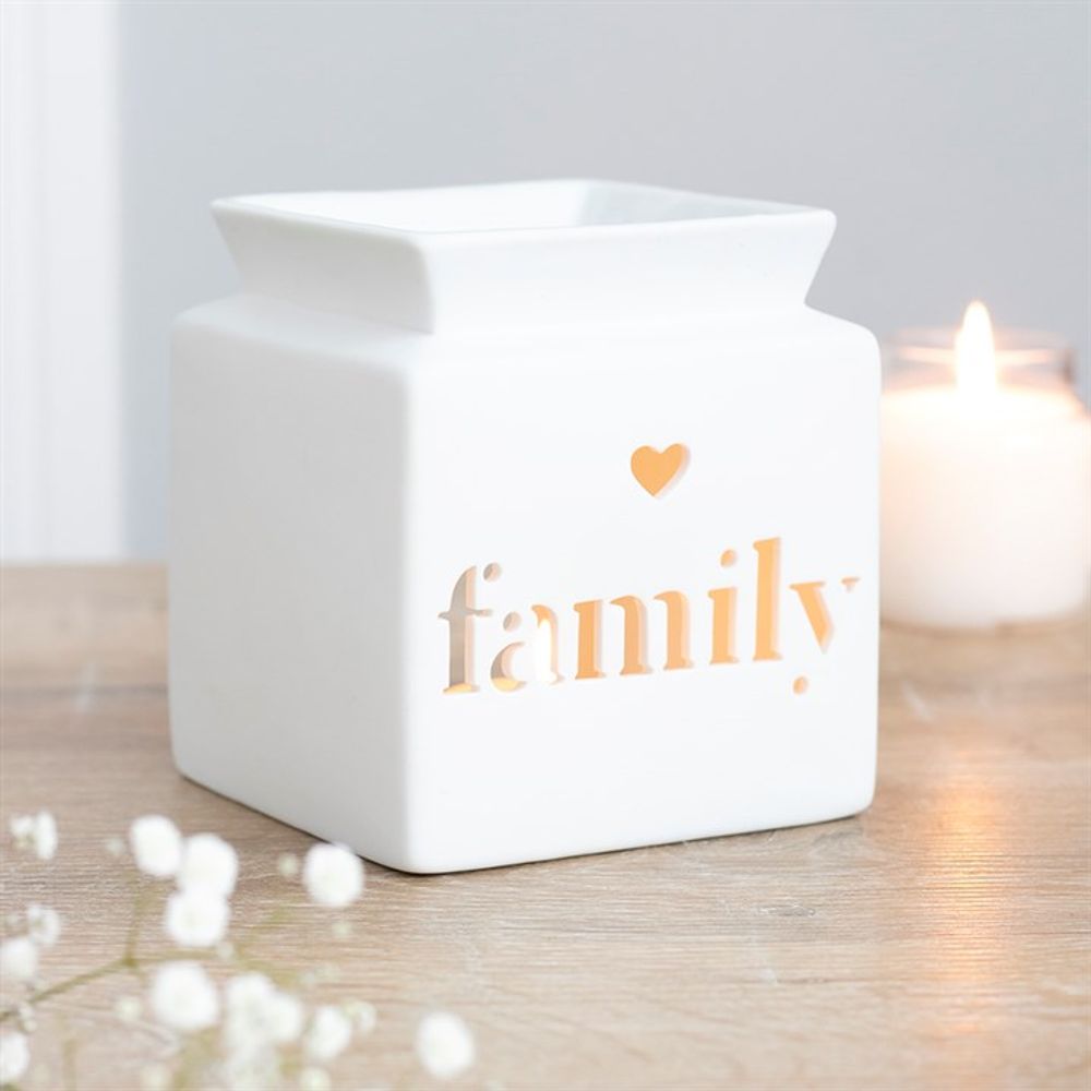 White Family Cut Out Oil Burner N/A