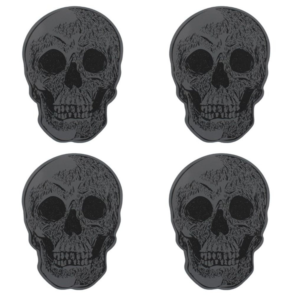 Set Of 4 Skull Coasters N/A