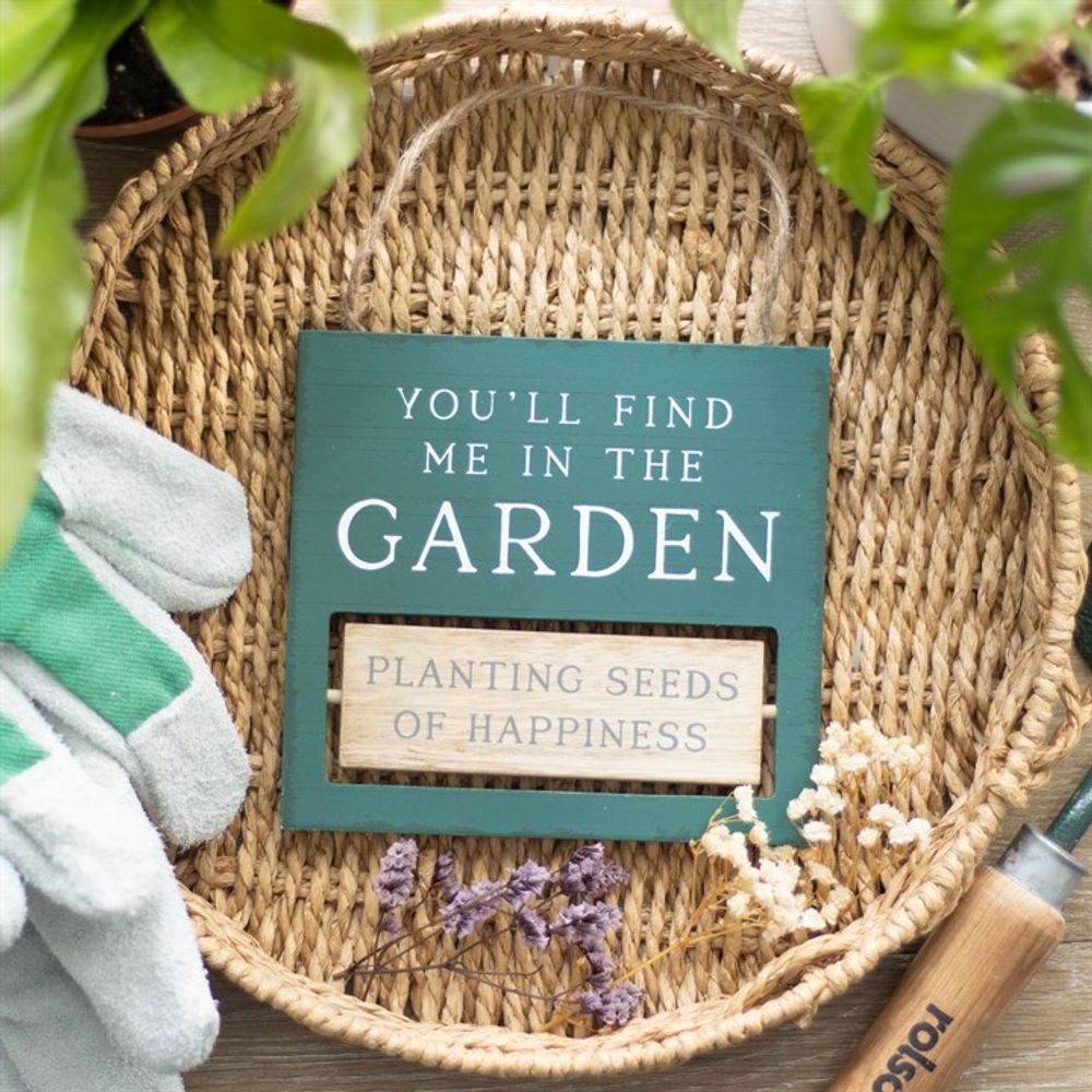 You'll Find Me in the Garden Reversible Hanging Sign N/A